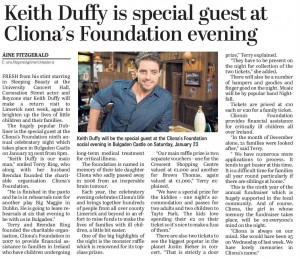 Keith Duffy Special guest at Cliodhnas Evening